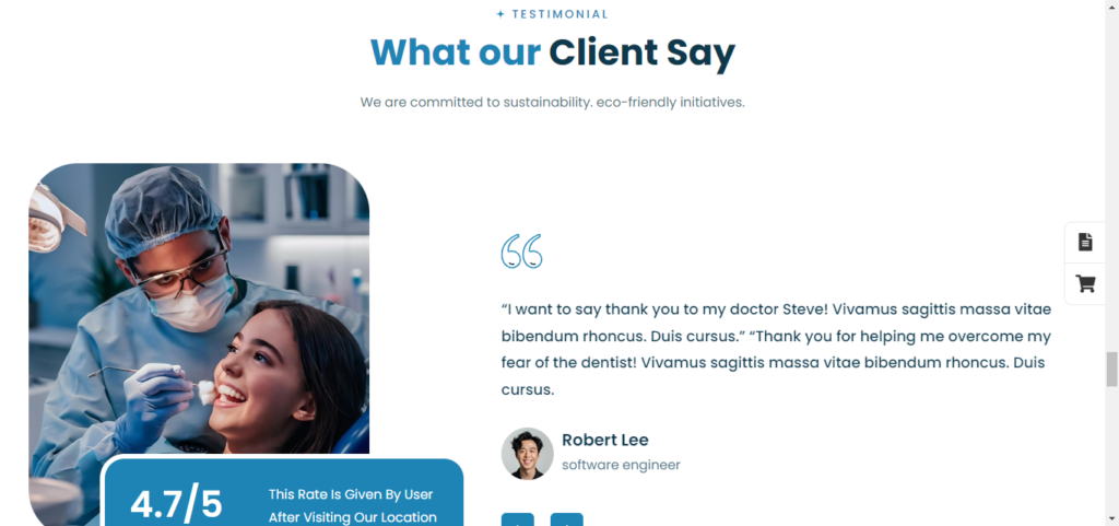 Before and after website redesign for a dental practice by a dental website designer