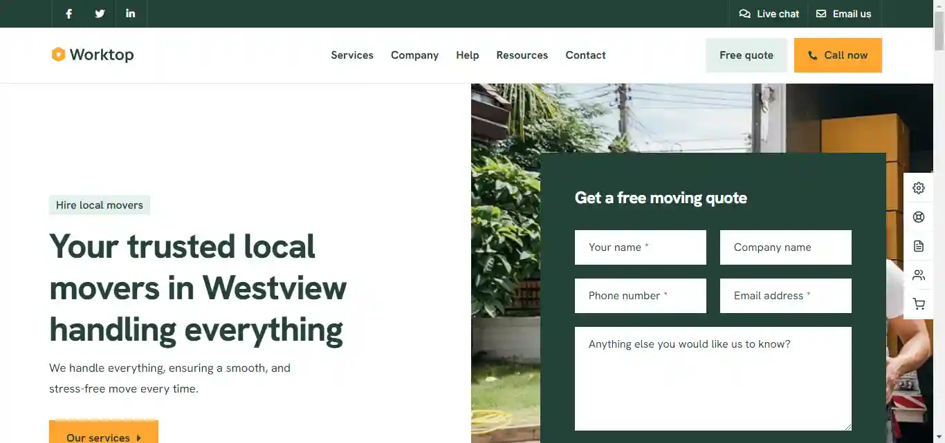 Handyman website design
